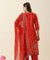 HEERIYE-Red Bandhani Three Piece Suit Set
