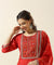 HEERIYE-Red Bandhani Three Piece Suit Set