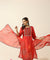 HEERIYE-Red Bandhani Three Piece Suit Set