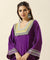 RAAS-Purple & Yellow  Glass Neckline Two Piece Set