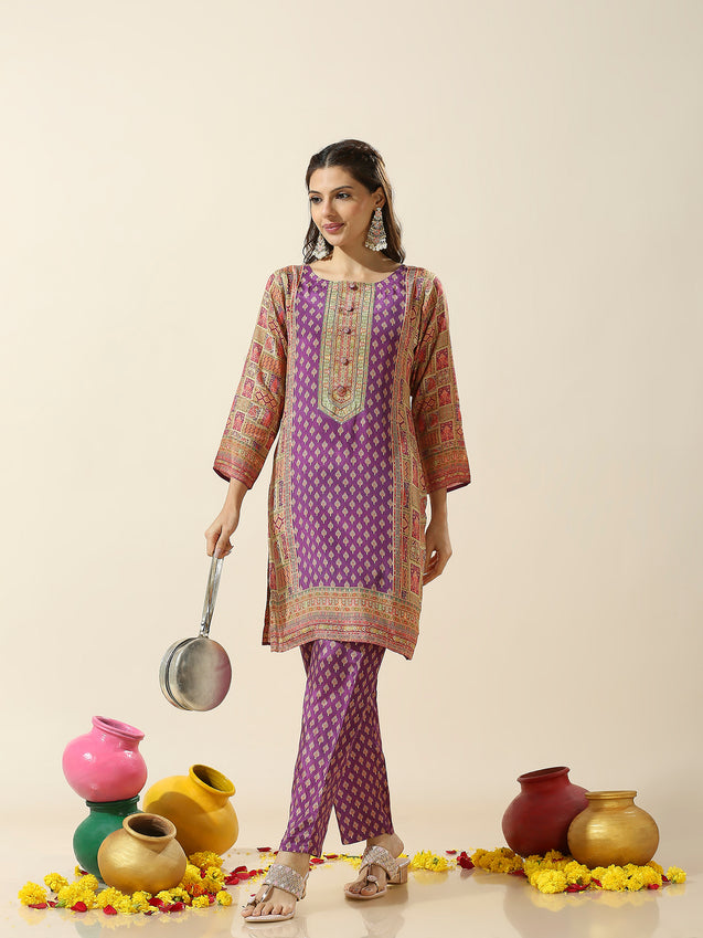 JASHN-Purple Pakastani Two Piece Set