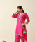 Raas-Hot Pink Two Piece Set With Potli Bag