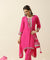 Raas-Hot Pink Two Piece Set With Potli Bag