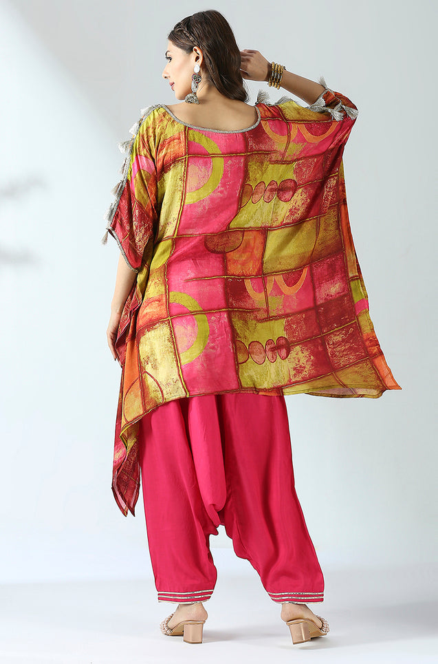 Multicolor Kaftan Two piece Set