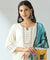 MALANG-Cream Three Piece Suit Set With Printed Dupatta