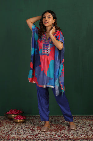 MASAKALI - Blue Two Piece Kaftan Set