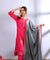 ROOH- Deep Pink Three Piece Suit Set  With contrast Dupatta