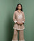 ZAHA - Pastel Brown  Embroidered Two Piece Set