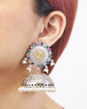 LEELA Stone Studded Jhumkis