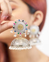 LEELA Stone Studded Jhumkis