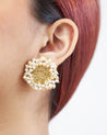 SANJH Textured Gold Studs