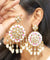MORNI Meenakari white earrings