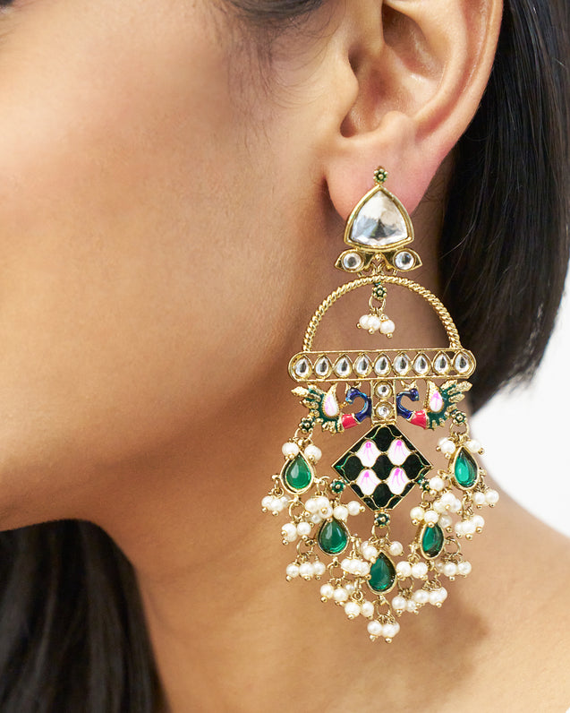 MORNI Meenakari Dangling Earrings