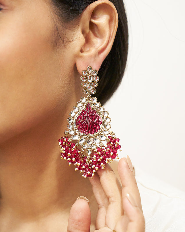 RUMI Pink Earrings with stones