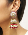 RUMI Maroon Kundan Jhumkas