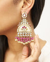 RUMI Purple Kundan pearl earrings