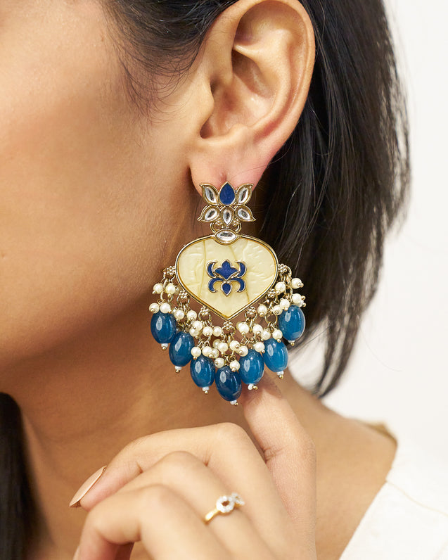 RUMI Blue Lotus Earrings