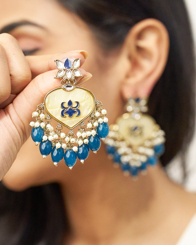 RUMI Blue Lotus Earrings