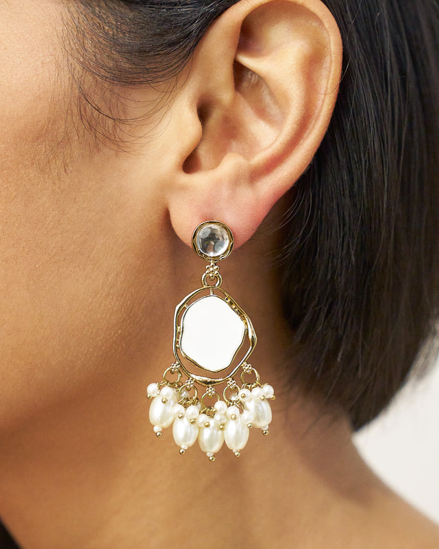 RUMI Ethnic Gold-plated Abstract Earrings