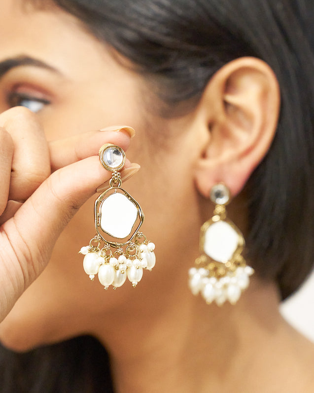 RUMI Ethnic Gold-plated Abstract Earrings