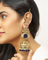 LAYLA Ethnic Blue Statement Earrings