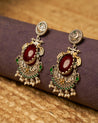 ZOYA Red German Silver Earring