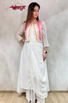 JUGNI-Long Dress with Neon Short Jacket