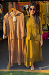 Beige Button Detail Shirt  Dress