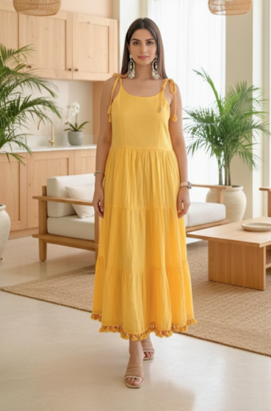 Yellow/Peach Reversible Gown