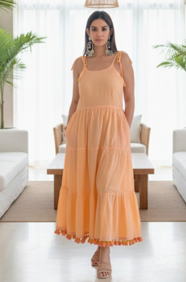Yellow/Peach Reversible Gown