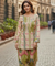 AAFREEN- Beige Floral Printed Farshi Salwar set with Potli Bag