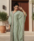 NOOR by ISHNYA - Green Kaftan Set with Embroidered Pants