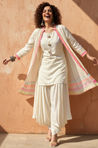 JUGNI-Neon off-white Jacket with Inner and Goro  Pant