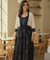 REZAAR- Black Tiered Gown With Knit Jacket