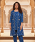 PHULJARI- Royal Blue Three Piece set with Inner and Jacket