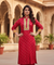 PHULJARI- Red Festive Jacquard Pathani Set
