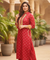 PHULJARI- Red Festive Jacquard Pathani Set