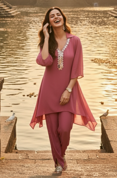NAZM - Dusty Pink Two Piece Set