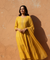 ROOH- Yellow  Anarkali  Three piece set with Dupatta