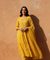 ROOH- Yellow  Anarkali  Three piece set with Dupatta