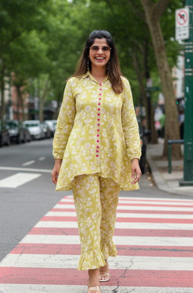 Limeade Floral Printed Co-ord Set