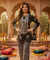 AAFREEN-  Black Lotus  Printed Farshi Salwar set with Potli Bag