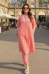 Rozana - AM to PM Coral Pink Co-ord Set