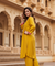 SUROOR - Yellow Mirror Batwing  Two Piece Set