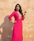 FITOOR- Hot Pink Two Piece Long Kurta Set