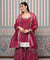 PASSORI-Maroon Embroidered Sharara Set