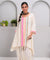 JUGNI -Neon off-white Two-Piece dhoti Skirt Set