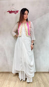 JUGNI-Long Dress with Neon Short Jacket
