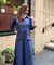 REZAAR-  Navy Blue Shirt Style Pocket Dress