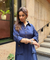 REZAAR-  Navy Blue Shirt Style Pocket Dress